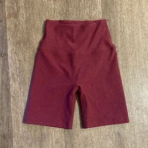 Beyond Yoga Burgundy High-Rise Bike Shorts